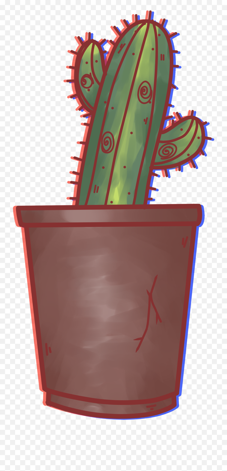 Aesthetic Plant Cactus 3d Nature - Vertical Emoji,Cactus Art Emoji