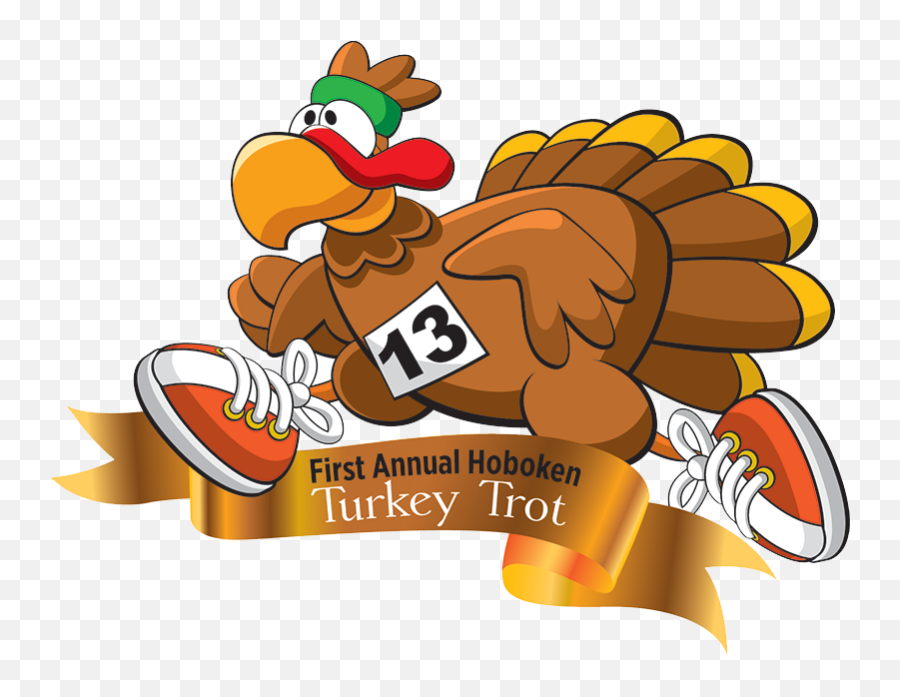 Hoboken Turkey Trot - Cartoon Turkey Trot Emoji,Roast Turkey Emoji