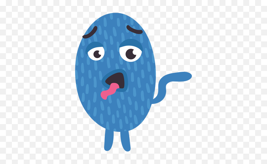 Monstro Com Cauda De Língua Plana - Dot Emoji,Emoticon Magoado