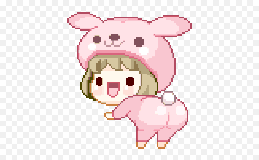 Anime Kawaii Bunny Gif - Gif Kawaii Emoji,Pixel Bunny Emojis Tumblr