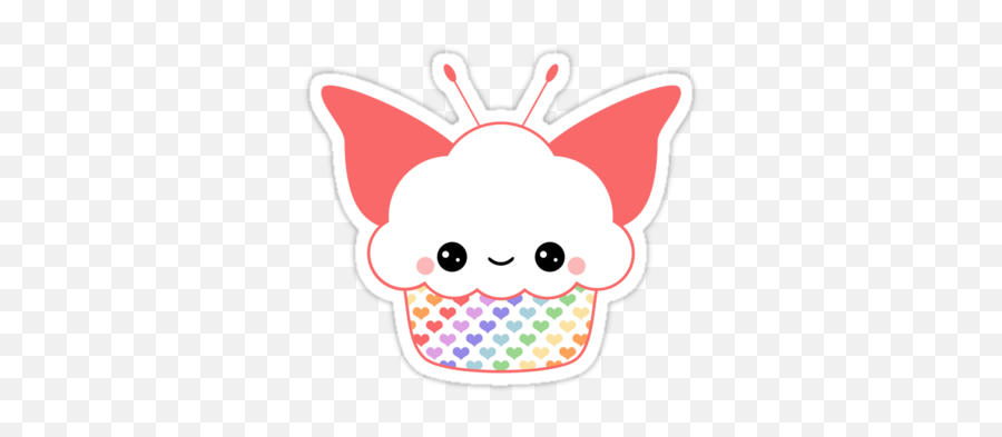 Cupcakes Moldes - Kawaii Cute Rainbow Heart Emoji,Figuras De Plastilina Kawaii Helado Emoticon