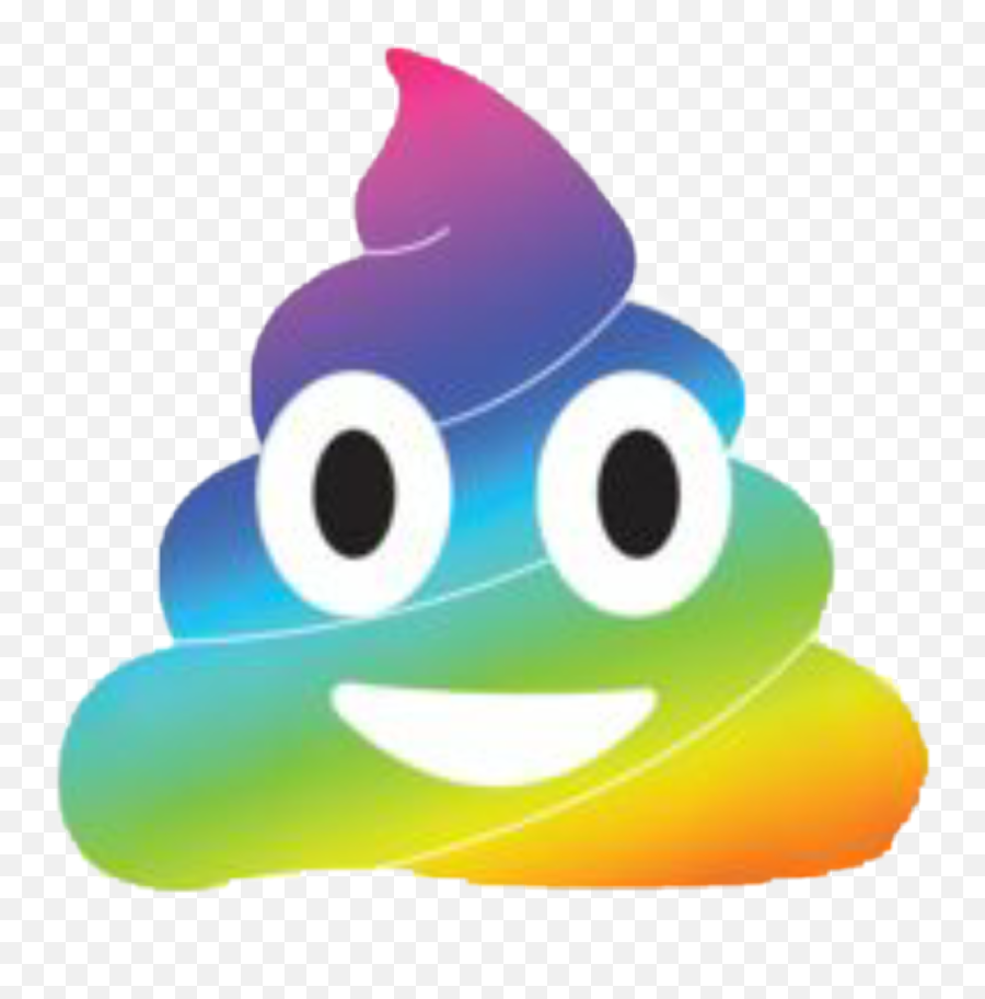 Sticker - Transparent Rainbow Poop Emoji,Clip On Emoji Squisy