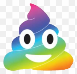 Sticker - Transparent Rainbow Poop Emoji,Clip On Emoji Squisy