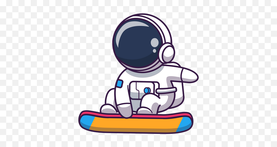 Best Premium Spaceman Doing Skateboarding Illustration Emoji,Spaceman Emoji Gif