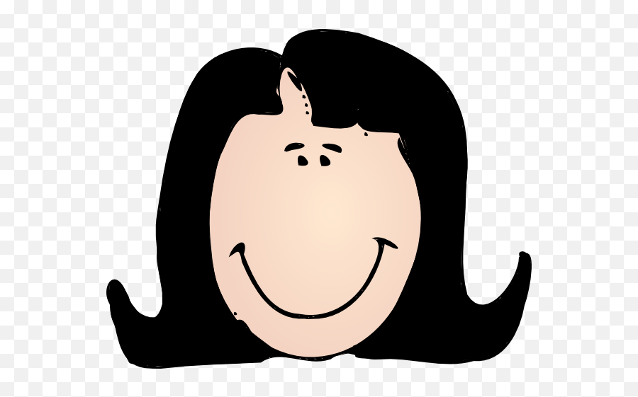 Woman With Black Hair Clip Art At Clker - Black Hair Girl Emoji,Black Woman Emoticon