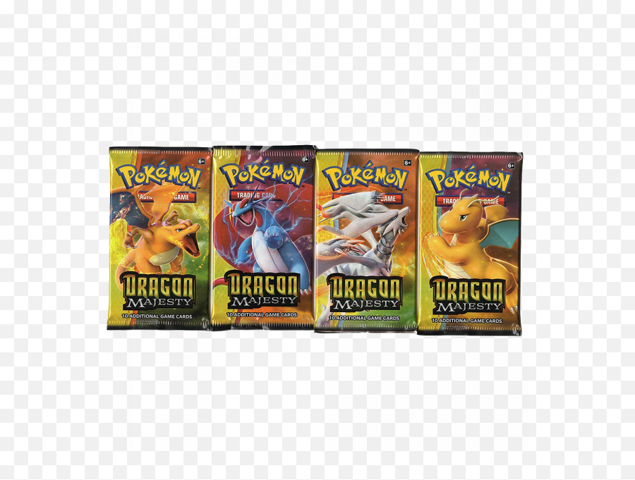 Pokemon Dragons Majesty Single Booster Pack - Cover Art Varies 1 Sealed Booster 10 Cards Emoji,Pokemon Rate Emotion Deluxe