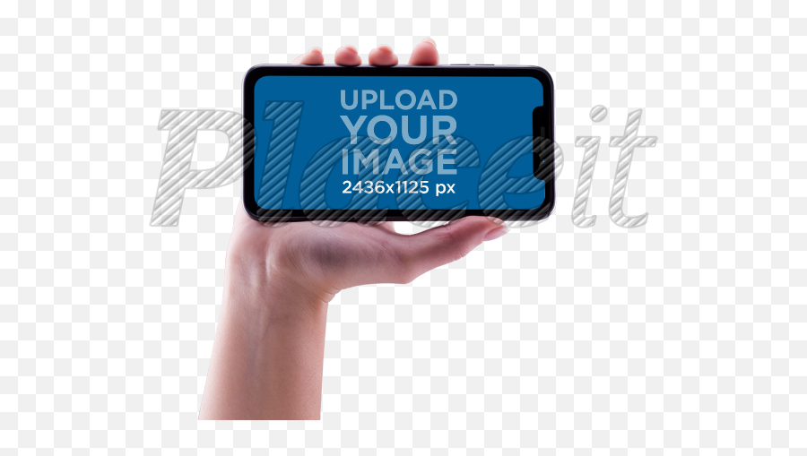 Download Placeit Female Hand Holding A - Smartphone Emoji,Female Sign Emoji Iphone