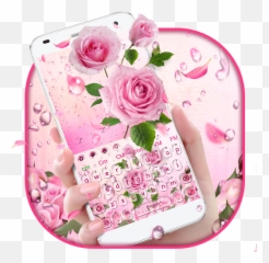 Elegant Pink Rose Keyboard Theme - Google Play Girly Emoji,Pink Flower Emoji Meaning