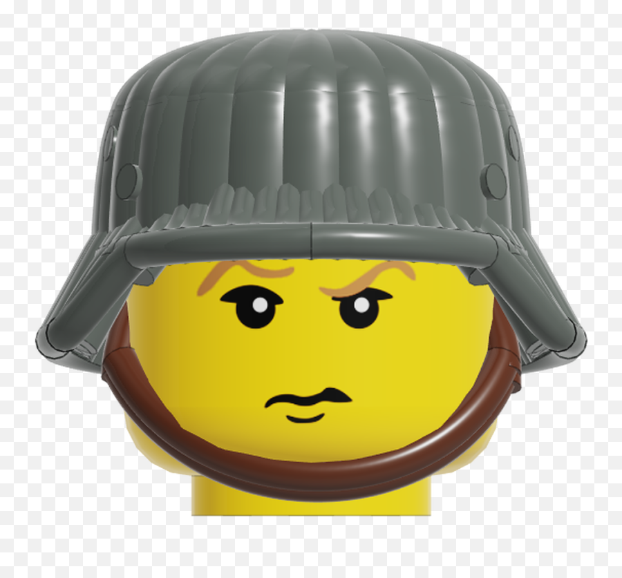 Mecabrickscom Stahlhelm M40 - Hard Emoji,Emoticon Helmet