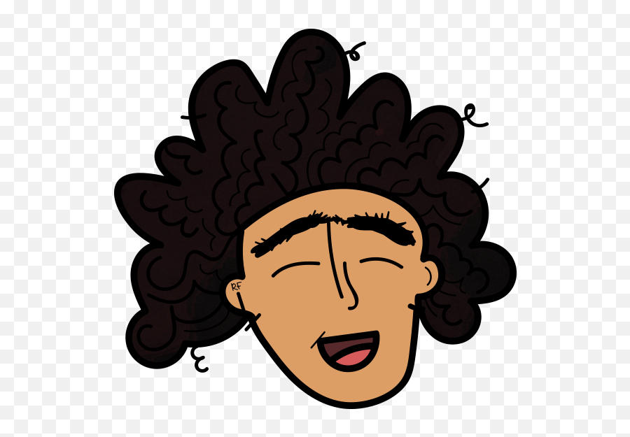 Ajay And Minila Emoji O Icons - Hair Design,Emoji With Afro