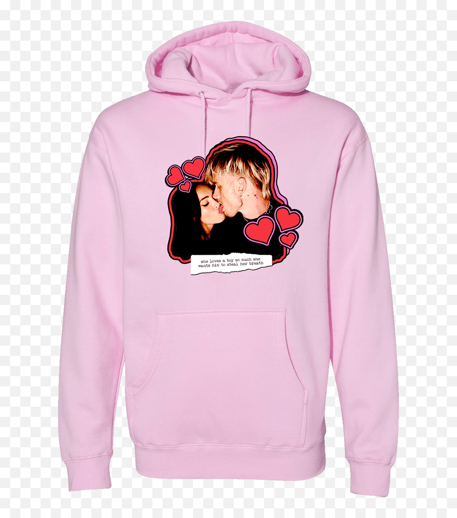 This Machine Gun Kelly U0026 Megan Fox Kissing Hoodie Is A Lot - Machine Gun Kelly Merch Emoji,Sweatshirt Lyrics With Emojis