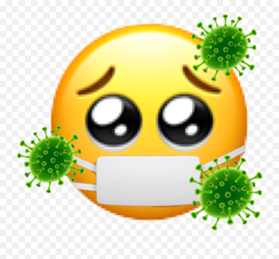 Coronavirus Covid19 Virus Flu Sticker Emoji,Emoticon Face Mask