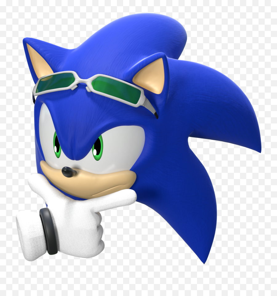 3d Render Thinking Sonicthehedgehog - Sonic Thinking Emoji,Thinking Emoji Memes