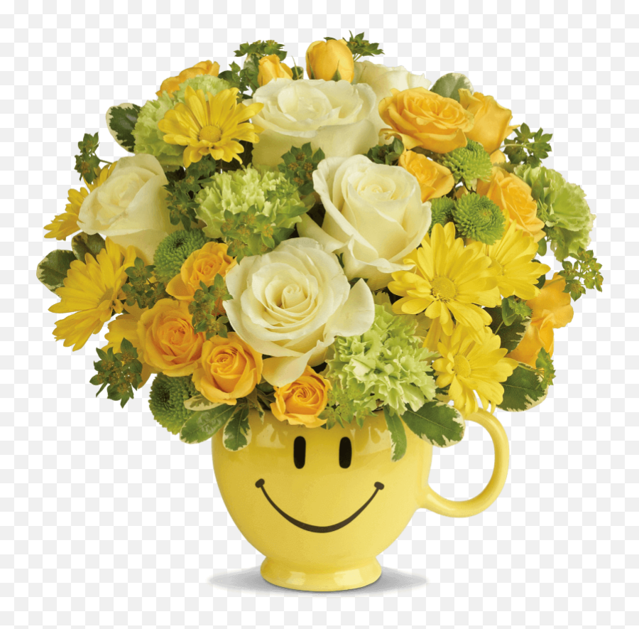 Vidgift - Teleflora You Make Me Smile Emoji,Rose In Emoticon