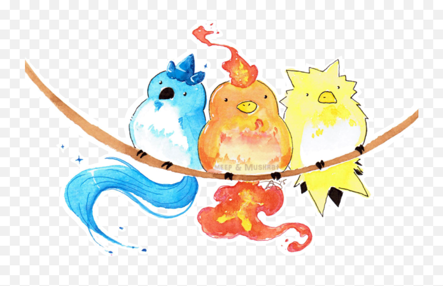 Pokemon Logo - Articuno Zapdos Moltres Chibi Png Download Chibi Legendary Birds Emoji,Meep Emoji