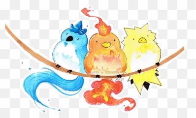 Pokemon Logo - Articuno Zapdos Moltres Chibi Png Download Chibi Legendary Birds Emoji,Meep Emoji