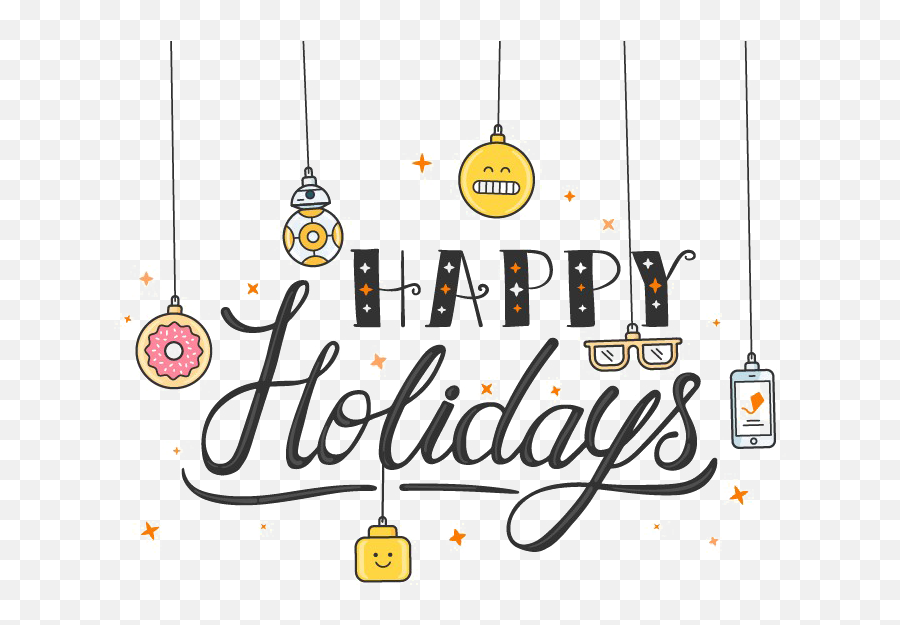 Happy Holidays Png Transparent Image - Transparent Happy Holidays Calligraphy Emoji,Holiday Emojis And Decorations Transparent Background