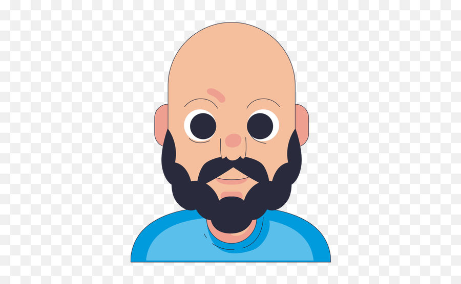 Bald Bearded Man Png Download - Cartoon Man With Beard And Bald Emoji,Facebook Beard Emoji