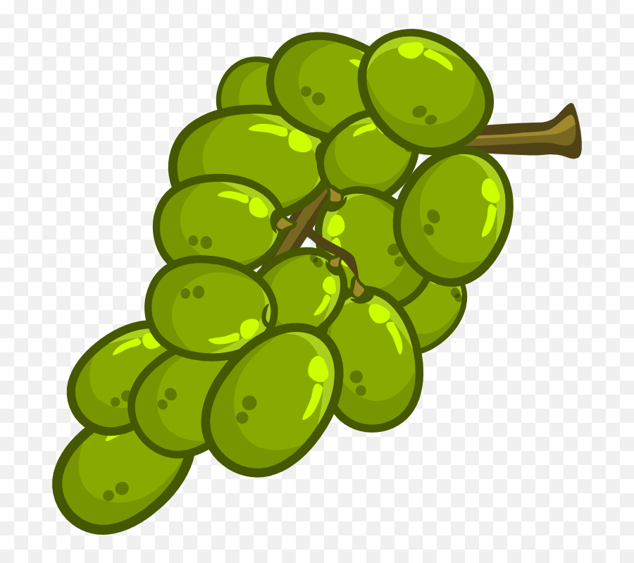 Free Grape Clipart Black And White - Grapes Green Clip Art Emoji,Grape Emoji