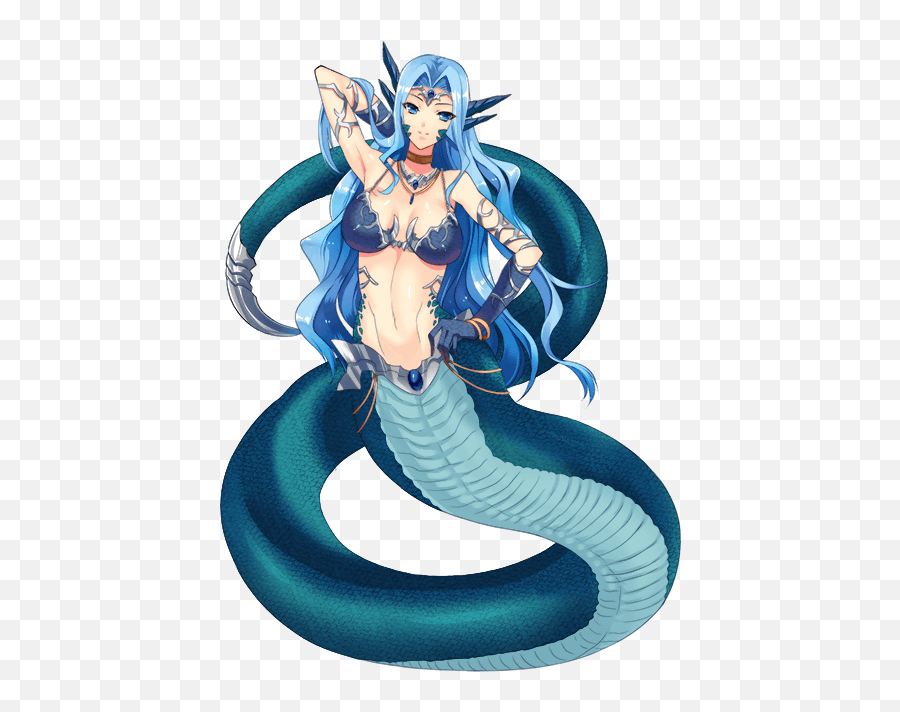 Sea - Sea Serpent Girl Emoji,Lamia Chan Emoticon