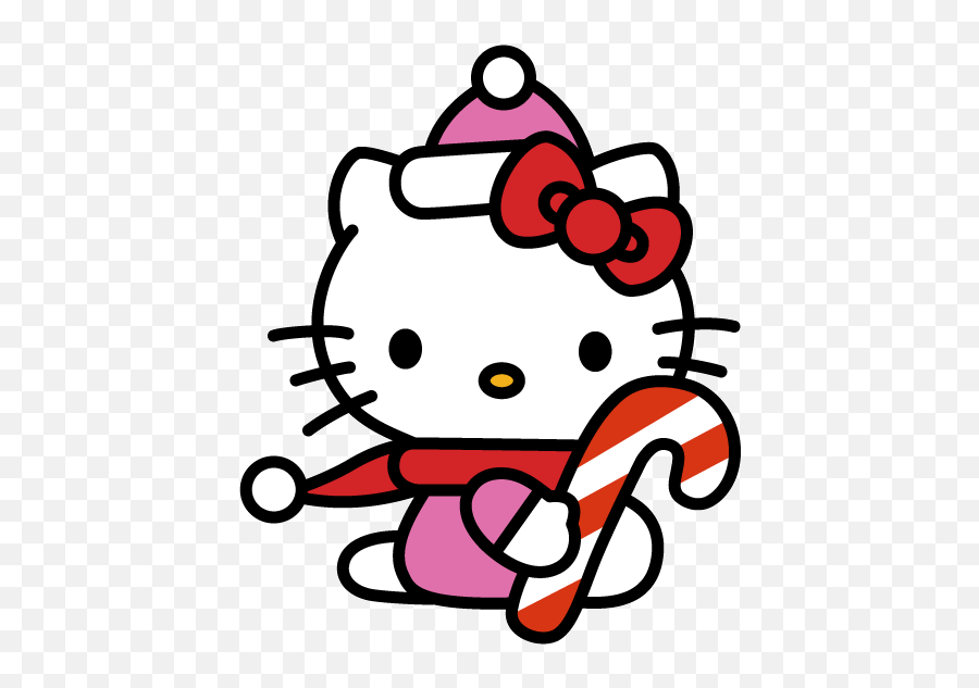 Hello Kitty Christmas Clipart - Clip Art Christmas Hello Kitty Emoji,Merry Christmas Hello Kitty Emoticon