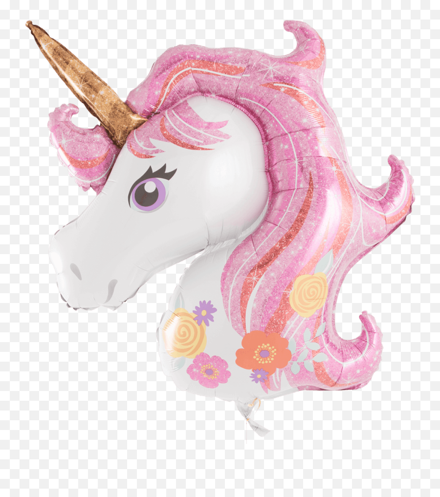 Unicorn Foil Balloon Inch - Unicorn Foil Balloons Png Emoji,Emojis Birthday Decorations