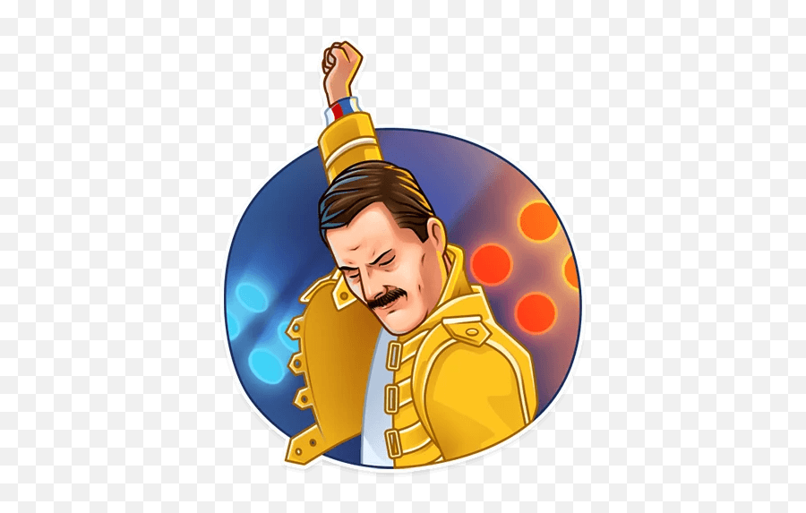 Freddie Mercury - Freddie Mercury Telegram Sticker Emoji,Freddie Mercury Emoticon Facebook