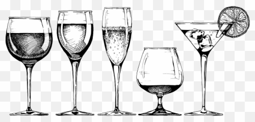 Jpg Royalty Free Download Champagne Drawing Sketch - Happy Cocktail Vector Vintage Emoji,Toasting Glasses Emojis