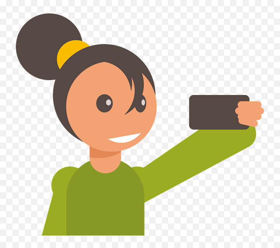 Selfie Girl Clipart - Selfie Çeken Insan Animasyon Png Selfie Clipart Emoji,Selfie Emoji