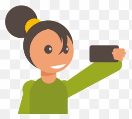 Selfie Girl Clipart - Selfie Çeken Insan Animasyon Png Selfie Clipart Emoji,Selfie Emoji