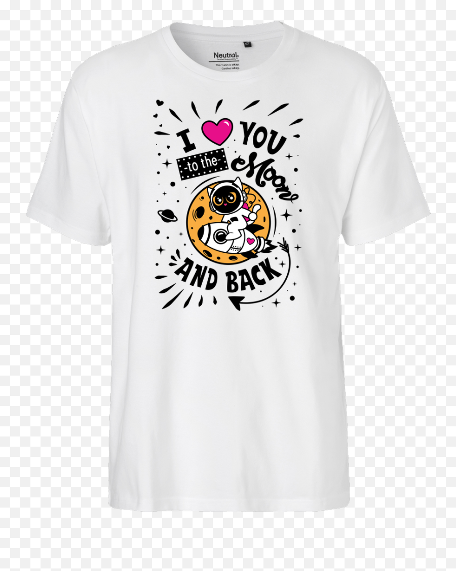 Buy I Love You To The Moon And Back - Color Fairtrade T Emoji,Love Cat Emoticon