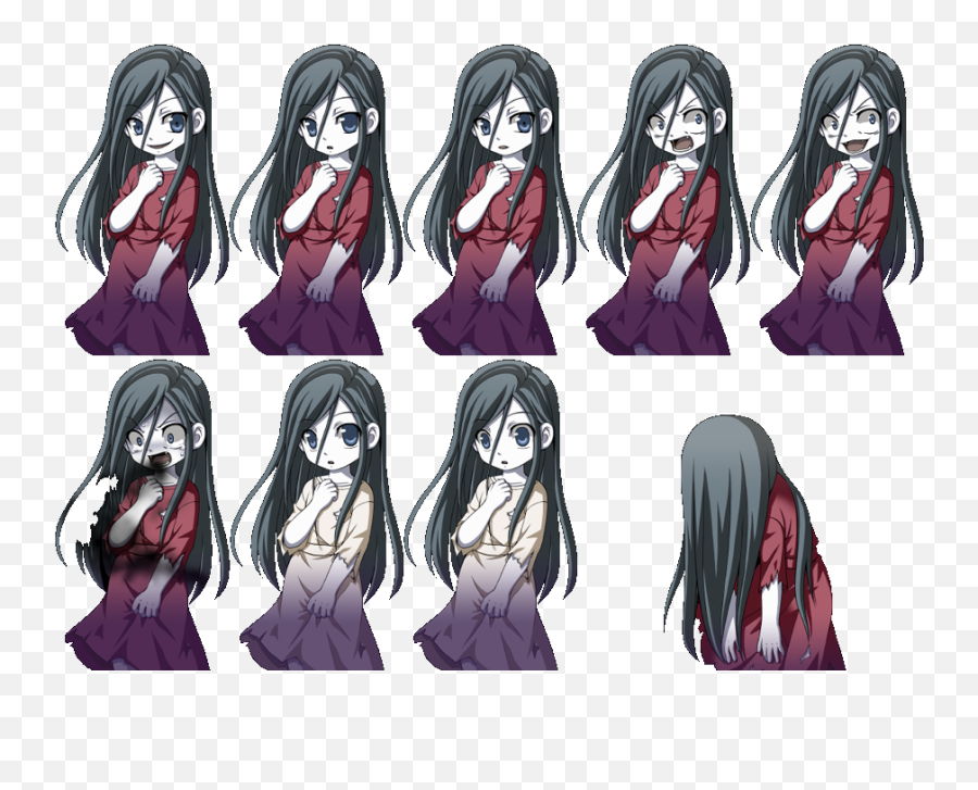 Download Sachiko Emotions - Corpse Party Eternal Cycle Png Corpse Party Pc Sprites Emoji,Hair Emotions