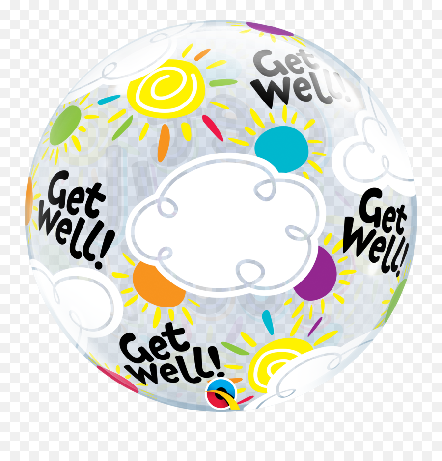 Qualatex Bubble Get Well Soon Emoji,Huggs Emoticons