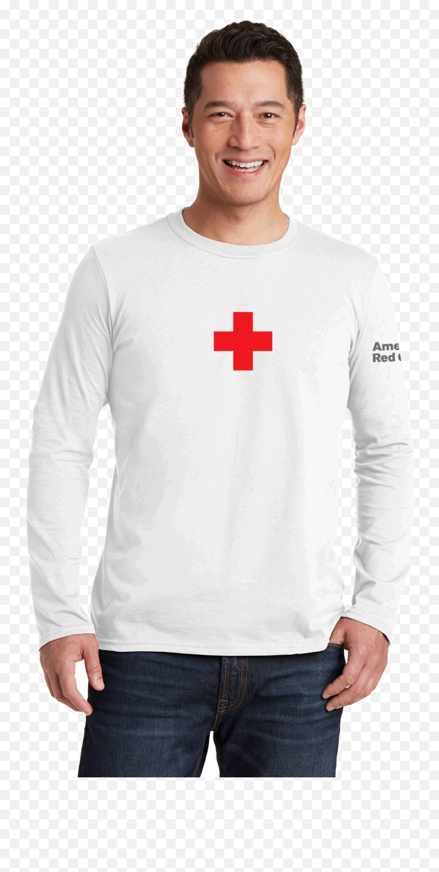 Long Sleeve T - Shirt With Logo Red Cross Store Emoji,Wearing Emotions On Sleve