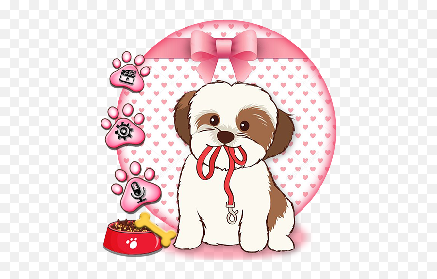 Cute Dog Themes Live Wallpapers - Google Play Dog Shih Tzu Clipart Emoji,Dog Emoticons Facebook