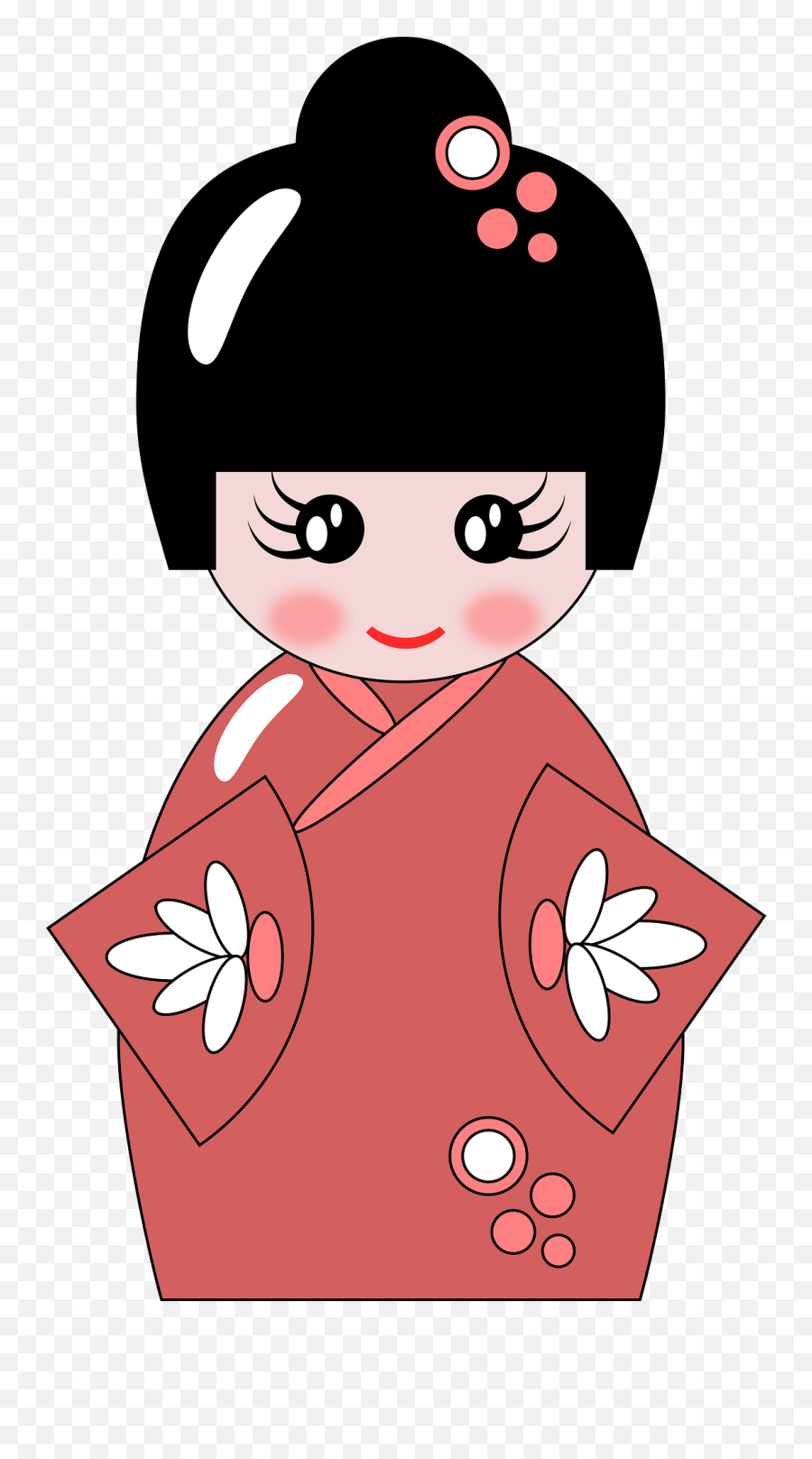 Kokeshi Doll Clipart - Japanese Girls Day Free Clip Art Emoji,Japanese Doll Emoji