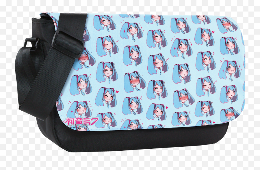 Miku Emojis Sublimated Messenger Flap - Doki Doki Literature,Emojis For Messenger