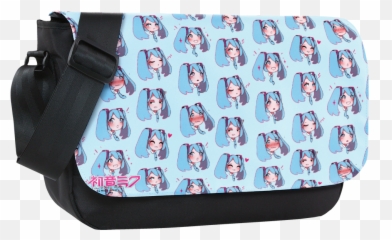 Miku Emojis Sublimated Messenger Flap - Doki Doki Literature,Emojis For Messenger