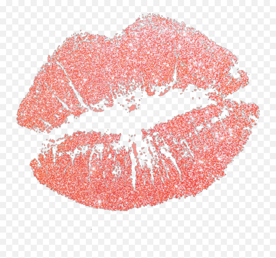 Lips Kiss Png - Pink Glitter Kiss Mark Emoji,Rose Gold Emoji