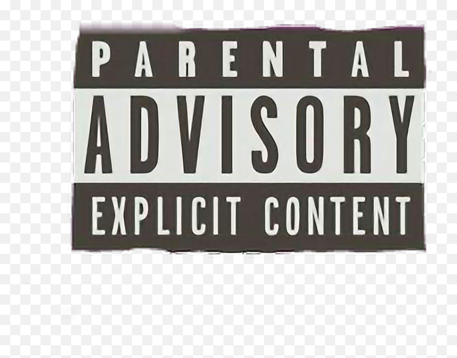 Advisory Explicit Sticker - Parental Advisory Emoji,Explicit Emoji