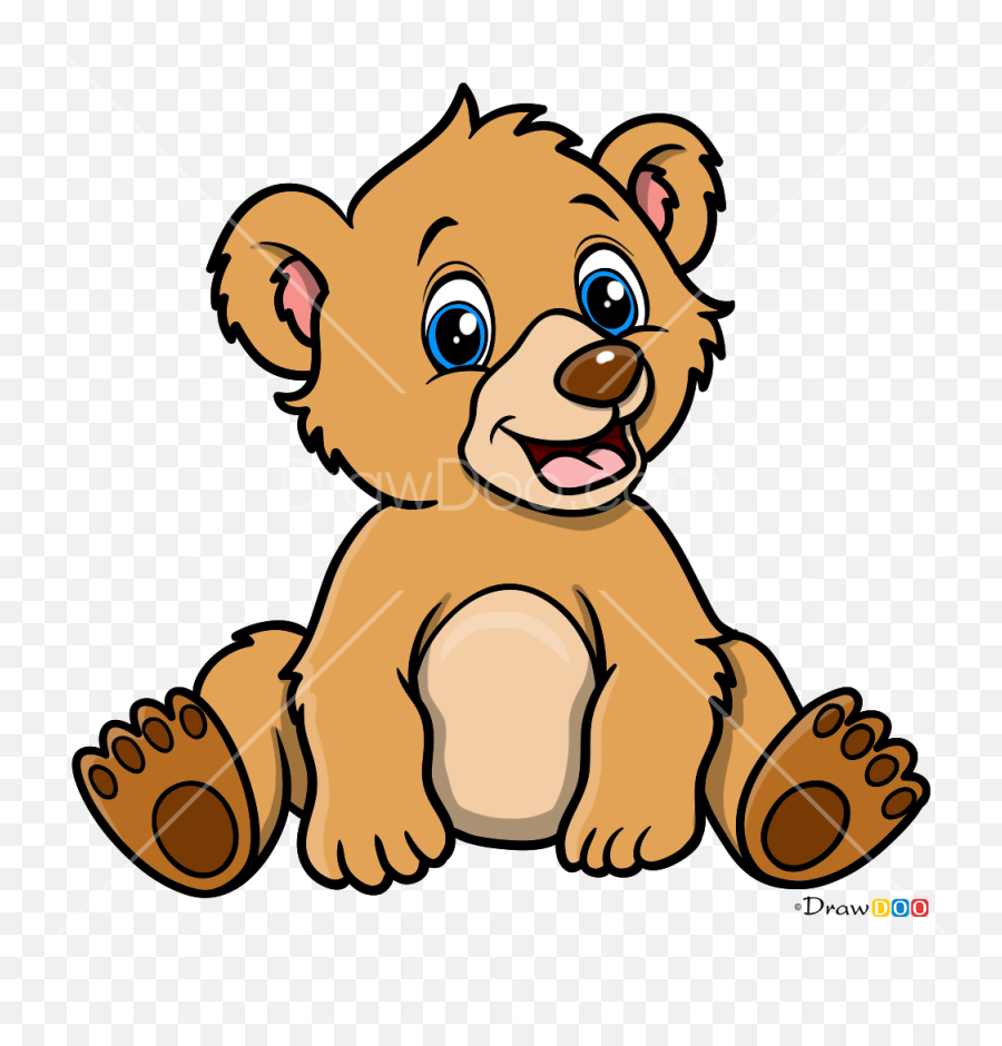 How To Draw Baby Bear Baby Animals - Draw Baby Bear Step By Step Emoji,Baby Bear Emoji