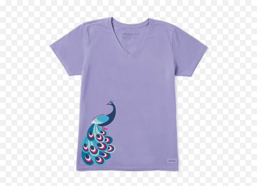 Womenu0027s Peacock Power Crusher Vee Life Is Good Official Site - Short Sleeve Emoji,Emoji Socks Foot Locker