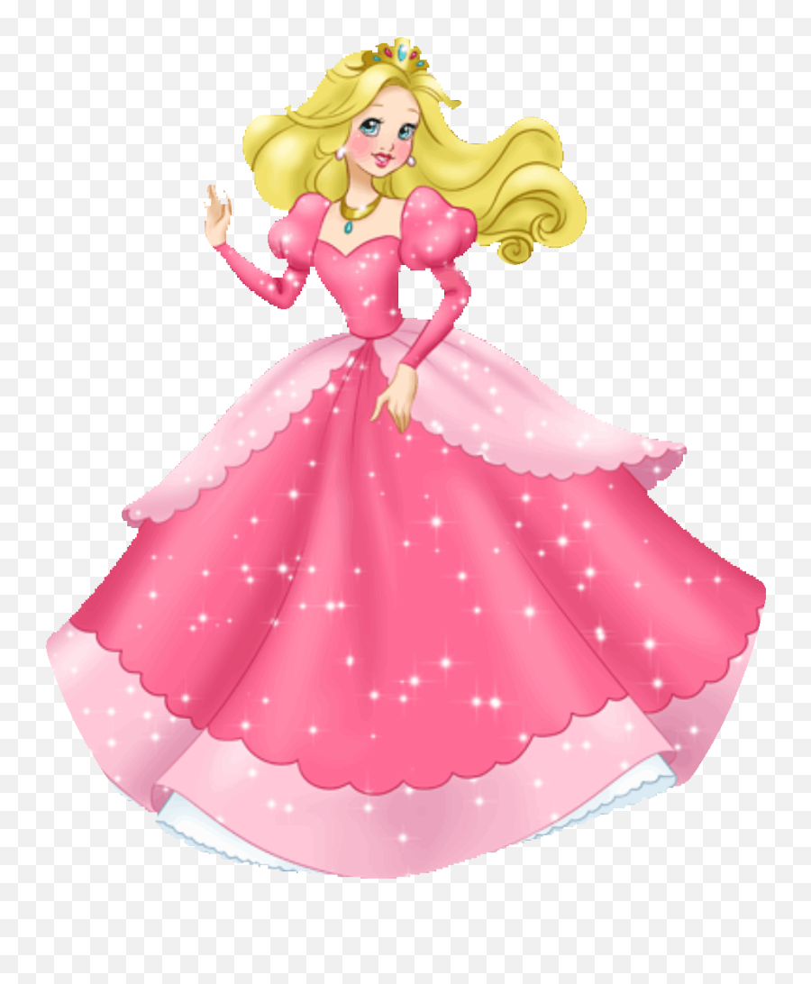 Cartoon Princess Pink Gown Fashion Dresses Rose Flower - Princess Pink Emoji,Emoji Dresses