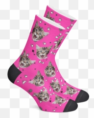 Custom Cat Socks U2013 Personalized Pet Socks U2013 Cat Face U2013 Bff Wear - Custom Cat Socks Emoji,Using Kitty Cat Face Emoji On Facebook