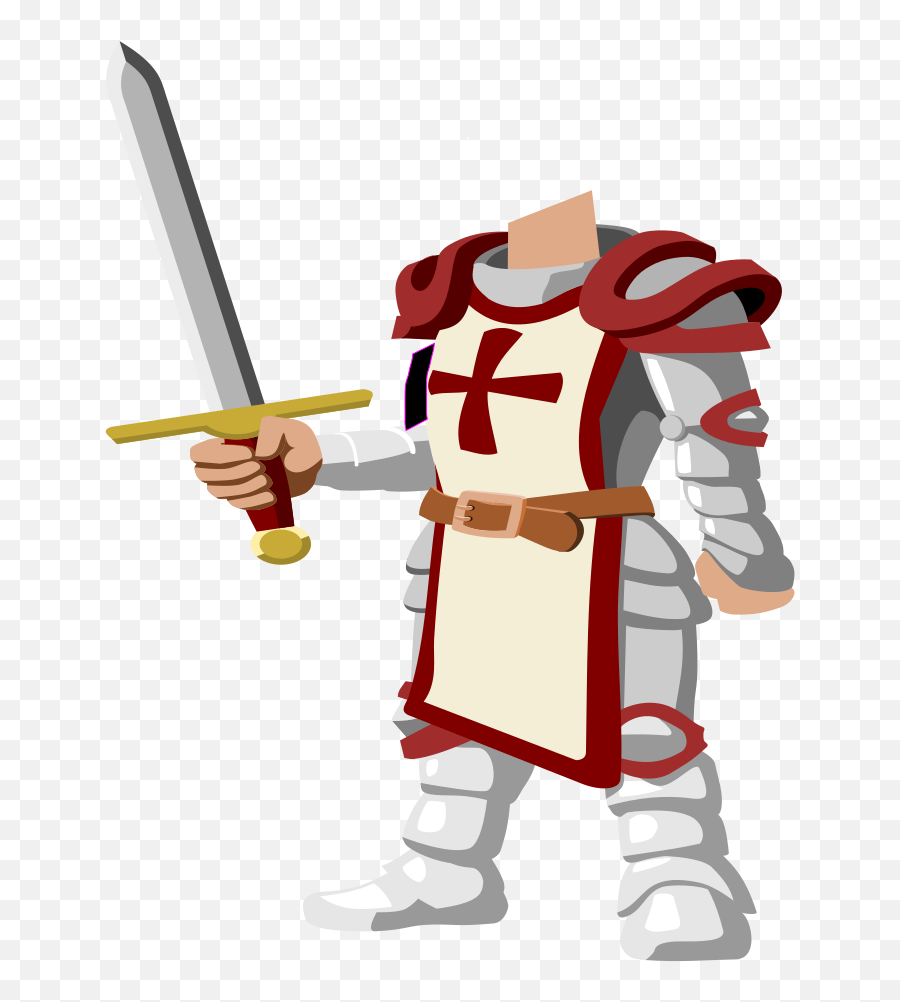 Cartoon Knight Clip Art Image - Clipsafari Mentahan Karikatur Tanpa Kepala Emoji,Red Sword Emojis