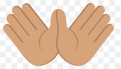 Tono De Piel Medio Manos Abiertas Clipart Dibujos Animados - Desenho De Mãos Abertas Emoji,Imagenes De Emojis De Manos