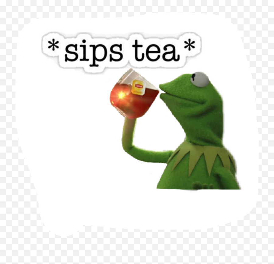 Frogteaspill The Tea Sticker - Kermit Drinking Tea Clipart Emoji,Frog Sipping Tea Emoji