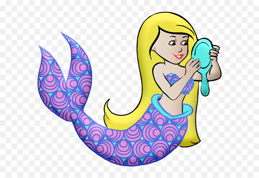 Mermaid Siren Mirror - Free Image On Pixabay Gambar Mermaid Emoji,Little Mermaid Emojis