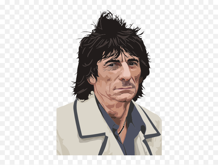 Musician Portrait - Ronnie Wood Png Emoji,Celebrity Emotion Portrait