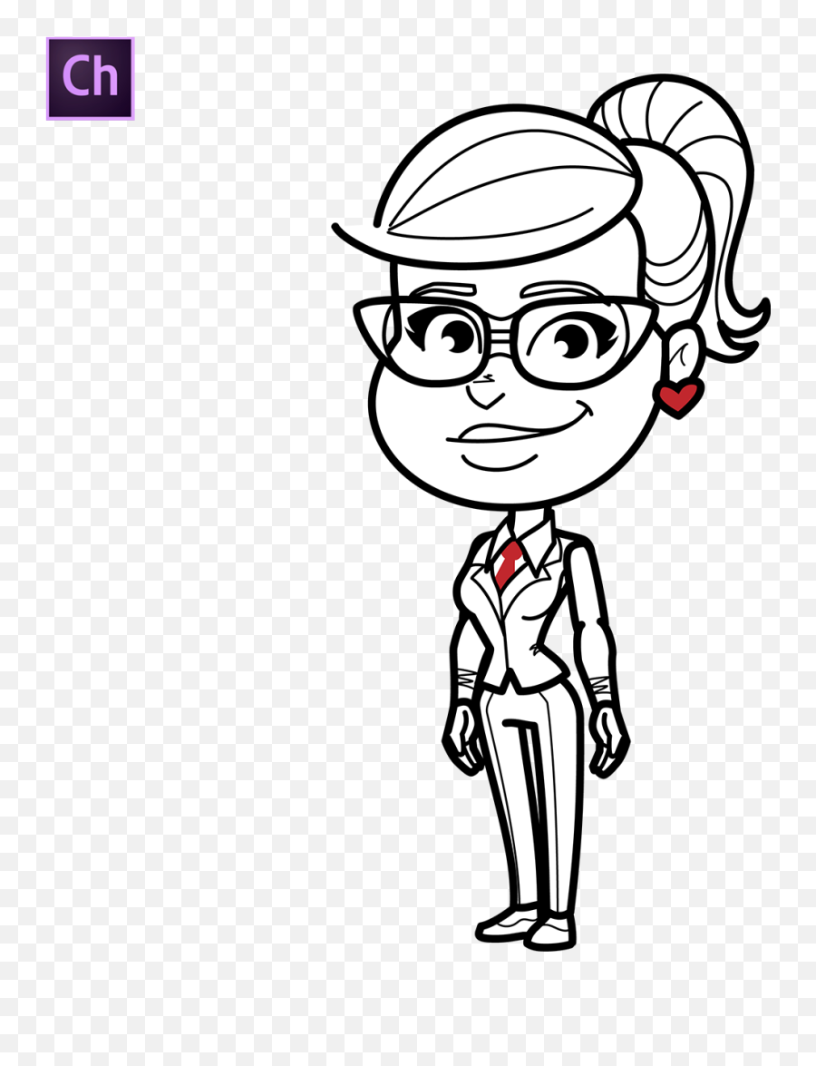 Black And White Female Teacher Puppet Character Animator Puppet Graphicmama - Dot Emoji,Lines Drawn To Express Emotions